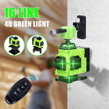 4D/3D 16/12 Lines Laser Level 360 Self-leveling Function Leveling Tool Omnidirectional Ground Wall Sticker Home Improvement Tool