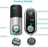 Hornbill Biometric Fingerprint Smart Door Lock Deadbolt Keyless Entry Front Door Locks Electronic Unlock For Home Office Safe