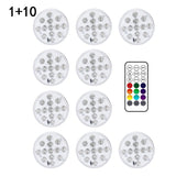 USB Rechargeable Submersible Swimming Pool Light RGB Led Night Light with Suction Cup RF Control Outdoor Garden Underwater Lamp