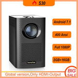 Android 7.1 Mini Projector Full HD 1080P S30 MINI Projectors Android Wifi Projector 2GB 16GB Projector Portable Projectors