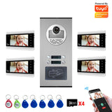 Tuya Smart Home Video Intercoms Wifi Video Door Entry Doorbell with 2/3/4/6/8 Call Panel Buttons Ring Intercom in Private House