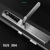 Double sides Euro 85mm mortise Waterproof Fingerprint tuya wifi card Pincode Smart digtial Door Lock for Aluminum/Sliding Door
