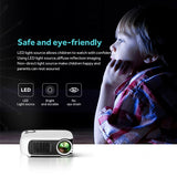 A2000 MINI Projector Home Cinema Theater Portable 3D LED Video Projectors Game Laser Beamer 4K 1080P Via HD Port Smart TV BOX
