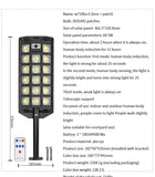 Motion Sensor Outdoor Solar Lamp Waterproof Wall LED Lamp with 3 Lighting Mode Solar Powered Lights for Garden Patio