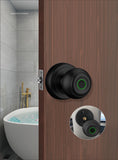 Round Knob Tuya Bluetooth Smart Lock Easy Install Cylindrical Electronic Digital Biometric Fingerprint Lock for Smart Home