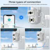 8MP 4K PTZ IP Camera Dual-Lens Human Detect CCTV Security Camera Night Vision Outdoor Wifi Surveillance Camera ICsee