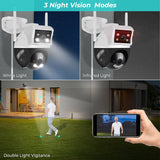 8MP Dual Screen PTZ Wifi Surveillance AI Human Detect Camera Bluetooth Connectinvity 3 Night Vision Modes IP66 Waterproof ICSEE