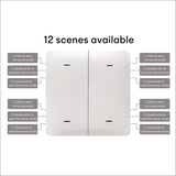 Tuya Smart ZigBee 4 Gang Wireless Scene Switch 12 Scene Push Button Controller Smart Home Battery Powered for Smart Life Device