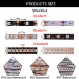 WS2811 WS2812B WS2813 WS2815 5050 RGB Smart LED Strip Individually Addressable IC 30/60/144Pixels/Leds/m Tape Light IP30/65/67
