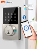 Smart Home Bluetooth Lock Keyless Entry Door Lock With Touchscreen Keypad APP Control Waterproof IP54 Low Battery Alert