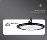 Hot 200W UFO LED Ceiling Light AC100-277V Waterproof Commercial Industrial Market Warehouse High Bay Lamp Workshop Garage Lights