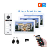 Wifi 1080P 10 Inch Video Phones Intercom System for Home Tuya Smart Residential Intercom Doorbell with 1/2/3 Call Buttons Bell