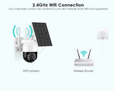 3MP Solar Outdoor WIFI Camera Smart Home Recharge battery PIR Motion Detection Security Camera Video Surveillance Monitor ICSEE