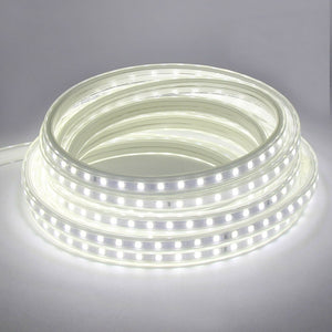 220V LED Strip Lights 5050 Waterproof High Brightness Flexible Lamp Tape Kitchen Outdoor Garden Room Decor LED Strip With Switch