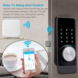 Zine-Alloy IP66 Waterproof Smart TTLock App  Bluetooth Fingerprint or Bell Access Control Keypad Opener Reader Door Lock System