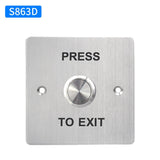 Waterproof Door Push Exit Button Gate Release Switch Opener COM NC NO LED Backlight For Door Access Control System Entry Outdoor
