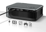 MINI Projector Portable A30 Upgrade 3D LED Home Theater Cinema Gamer Beamer 1080P 4K Video Via HD Port Laser Smart TV
