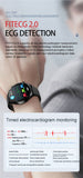 ECG+PPG Painless Non invasive Blood Glucose Smart Watch Men sangao Laser Treatment Blood Pressure Health Sports Smartwatch Men