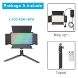 RGB Photo Light LED Photo Studio Light Camera Phone Video Recroding RGB Panel Lamp LED Vdieo Light for YOUTUBE Tiktok LIVE