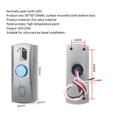 Door Exit Release Button Zinc Alloy Panel GATE Push Switch For Door Access Control System to open door