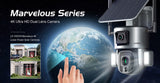 4K 8MP Solar Camera Dual Lens 10X/4X Zoom 4G /WIFI Ai Security Outdoor Camera Humanoid Tracking Color Night Vision PTZ Cam