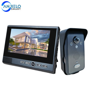 7 Inch 2.4Ghz Wireless Video Intercom Punch-Free Motion Detection Long Standby Visual Doorbell Security System for Home