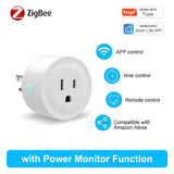 16A Smart Plug WiFi Socket US Monitoring Timing Function Works With Alexa Google Home