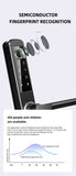 Double sides Euro 85mm mortise Waterproof Fingerprint tuya wifi card Pincode Smart digtial Door Lock for Aluminum/Sliding Door
