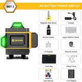 GROSAM 360 Laser level 16Lines 4D Self-leveling Nivel Laser Cross Horizontal Vertical Green Beam For Construction Tools