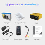 MINI Projector YT500 Home Theater Cinema PortableProjectors Sync Android IOS Phone Smart TV LED Beamer For 1080P FUll HD Video