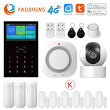 4G Wireless Burglar Alarm System PG109 Smart Home Security System Support Alexa&amp;Google Home Door Windows Motion Sensor Alarm