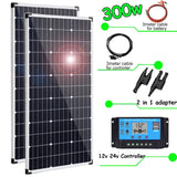 1600w 1000w 600w 450w 300w solar panels 12v battery charger kit photovoltaic panel system for balcony home car boat camper roof