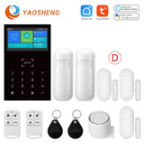Smart Home Alarm System Wireless Home Alarm Support Alexa &amp; Google Home With Temperature Humidity Display Security Alarms