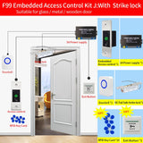12V DC RFID Reader Keyless Door Opener Metal  Access Control Keypad 800 Users Mini  IP66 Waterproof Embedded Fingerprint Reader
