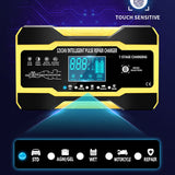 12V / 24V Car Battery Charger Full Automatic Intelligent Fast Charging Pulse Repair Charger for AGM GEL WET Lead Acid