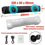 TV Car Sound Bar Wired and Wireless Bluetooth-compatible Home Surround SoundBar for PC Theater TV Computer Speaker