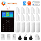 Smart Home Alarm System Wireless Home Alarm Support Alexa &amp; Google Home With Temperature Humidity Display Security Alarms
