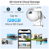 8MP 4K PTZ IP Camera Dual-Lens Human Detect CCTV Security Camera Night Vision Outdoor Wifi Surveillance Camera ICsee
