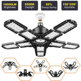 3-10 Panel Deformable LED Garage Light,industrial Lighting Led Ceiling Garage Lamp 8000LM E26/E27 6500K USA Warehouse Shop Light