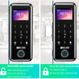 Fingerprint Door Lock For Glass Wooden Metal Door No Limited Smart Home WeChat APP Control Sliding Door Smart Keypad Gate Opener