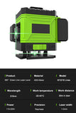 8/12/16 Lines 360 Laser Level Remote Control Self-Leveling Horizontal Vertical Green Beam Nível Laser 3/4D Level Household Tools