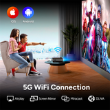 V50 Portable 5G WIFI Projector Mini Smart Real 1080P Full HD Movie Proyector 200'' Large Screen LED Bluetooth Projectors