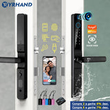 Smart lock Waterproof Wifi Fingerprint Rim Lock Smart Card Digital Code Electronic Door Lock For Home Security Mortise