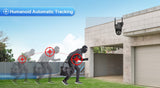 Looline 4K 8MP Linkage IP Camera Outdoor Three Lens Dual Screen WiFi PTZ 10X Optical Zoom Auto Tracking 2-Way Talk CCTV Camera