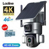 4K 8MP Solar Camera Dual Lens 10X/4X Zoom 4G /WIFI Ai Security Outdoor Camera Humanoid Tracking Color Night Vision PTZ Cam