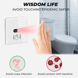 SMATRUL Wall Smart Light Switch Infrare IR Sensor No Need Touch EU UK 220V 110V Glass Screen Panel Electrical Power On Off Lamp