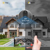 Smart Tuya 1080P WiFi Door Bell Eye Peephole Camera 5000mAh Audio 4.3' PIR FHD Infrared Alexa Google Announcement Digital Viewer