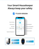 Double sides Euro 85mm mortise Waterproof Fingerprint tuya wifi card Pincode Smart digtial Door Lock for Aluminum/Sliding Door