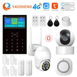 4G Wireless Burglar Alarm System PG109 Smart Home Security System Support Alexa&amp;Google Home Door Windows Motion Sensor Alarm