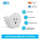 16A Smart Plug WiFi Socket US Monitoring Timing Function Works With Alexa Google Home